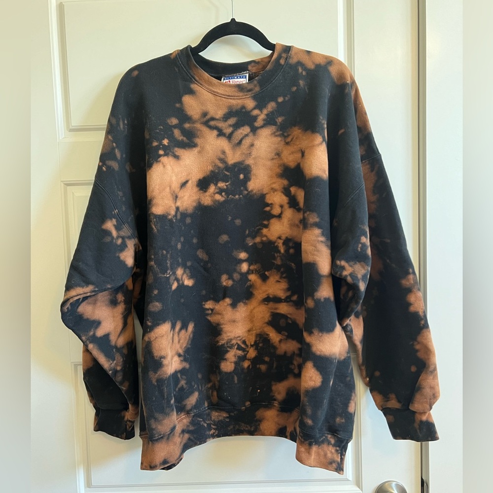 Hanes Bleach Dyed Vintage Crewneck Sweatshirt — 2XL